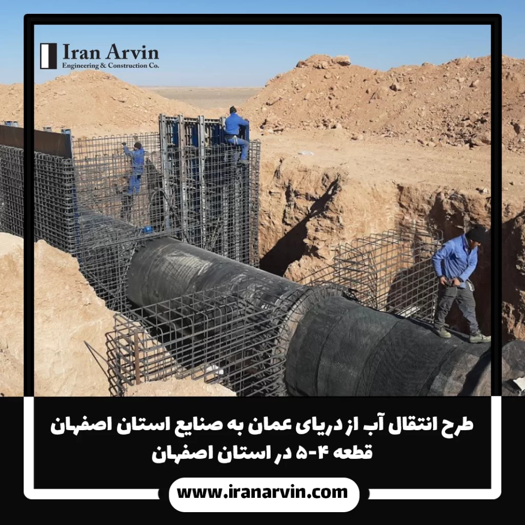 طرح انتقال آب از دریای عمان به صنایع استان اصفهان قطعه ۴-۵ در استان اصفهان